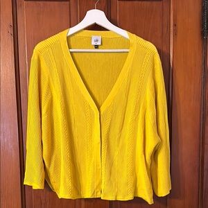 Cabi Yellow Cardigan Sweater